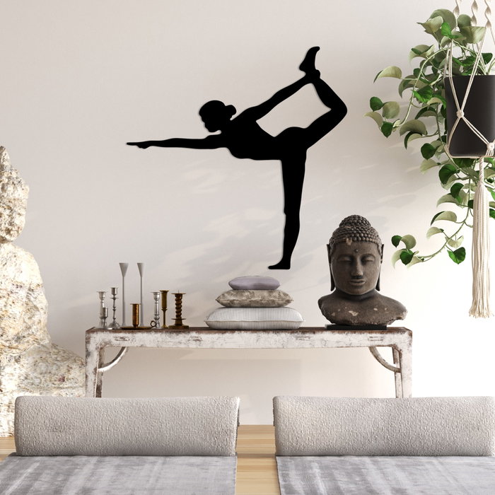 Wallity Yoga 11 Escultura de pared de metal negra Wallity Yoga 11 Escultura de pared de metal negra